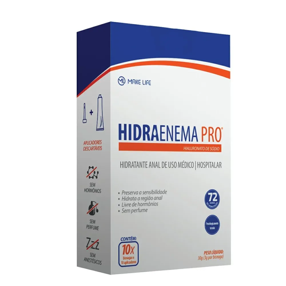 Hidraenema Pro Hidratante Anal 10 Bisnagas 3 g + 10 Aplicadores